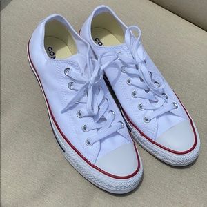 New white Converse sneakers, size 9
